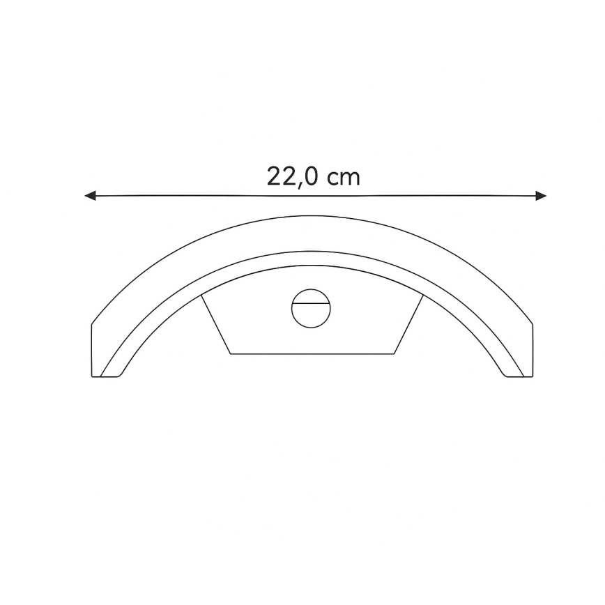 Brilagi - Luminária de parede LED exterior com sensor ARCELO LED/8W/230V IP54