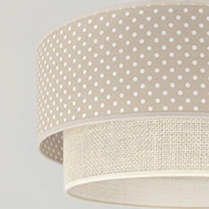 Brilagi - Lustre LED suspenso por cabo BOHO BOBO 1xE27/60W/230V Ø 40 cm, padrão de bolinhas bege/creme
