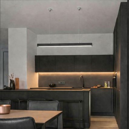 Brilagi - Candeeiro suspenso LED FULLDAY LED/20/30/40W/230V 2700/4000/6000K 120 cm preto