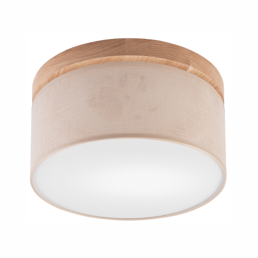 Brilagi - Luminária de Teto LED BELLADONNA 1xE27/15W/230V diâmetro 30 cm bege/carvalho