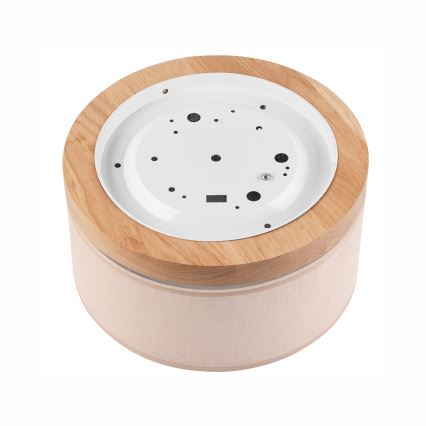 Brilagi - Luminária de Teto LED BELLADONNA 1xE27/15W/230V diâmetro 30 cm bege/carvalho