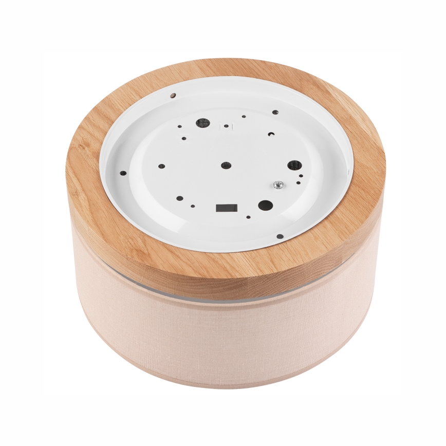 Brilagi - Luminária de Teto LED BELLADONNA 1xE27/15W/230V diâmetro 30 cm bege/carvalho