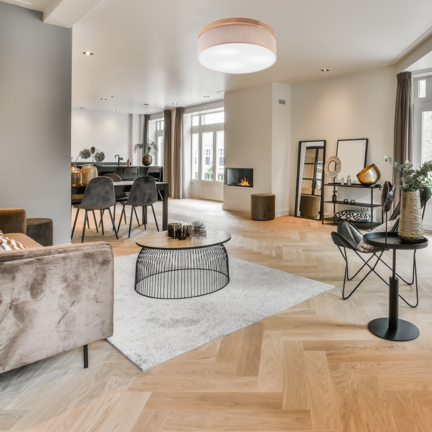 Brilagi - Luminária de Teto LED BELLADONNA 3xE27/15W/230V diâmetro 50 cm bege/carvalho