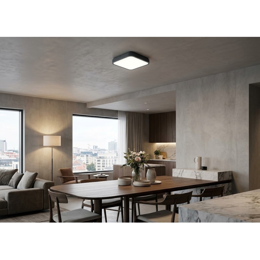 BRILAGI - Plafon LED de tecto para casa de banho ZENNA LED/18W/230V 28,5x28,5 cm IP44 antracite