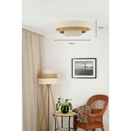 Brilagi - Plafon LED DENVER LUNETA LED/12W/230V diâmetro 60 cm 3000K/4000K/6400K bege/creme