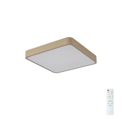 BRILAGI - Candeeiro de tecto LED dimerizável POOL SQUARE LED/36W/230V 3000-6000K 40x40 cm bege + comando remoto