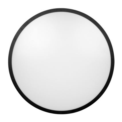 Brilagi - Candeeiro de tecto LED para casa de banho com sensor ZENNA LED/18W/230V diâmetro 29,5 cm IP44 preto + comando remoto