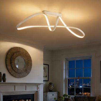 Brilagi - Lustre de teto LED dimerizável TWISTER LED/60W/230V 3000-6000K branco + controlo remoto