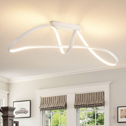 Brilagi - Lustre de teto LED dimerizável TWISTER LED/60W/230V 3000-6000K branco + controlo remoto