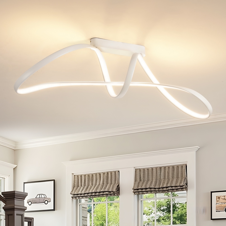 Brilagi - Lustre de teto LED dimerizável TWISTER LED/60W/230V 3000-6000K branco + controlo remoto