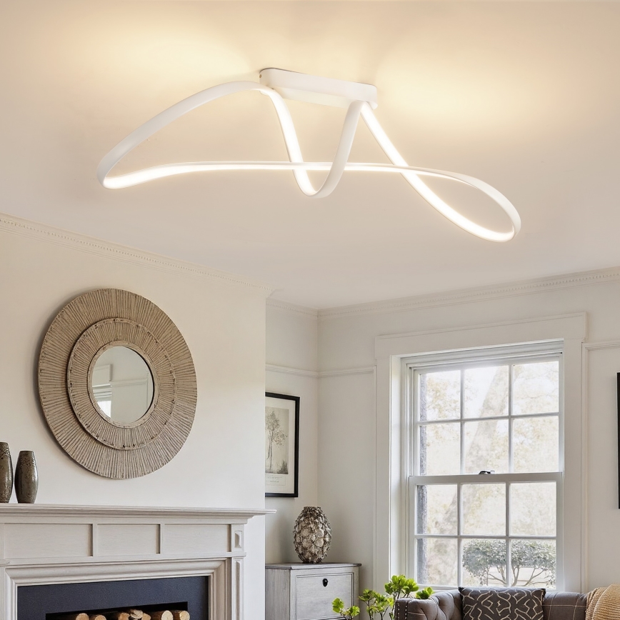 Brilagi - Lustre de teto LED dimerizável TWISTER LED/60W/230V 3000-6000K branco + controlo remoto