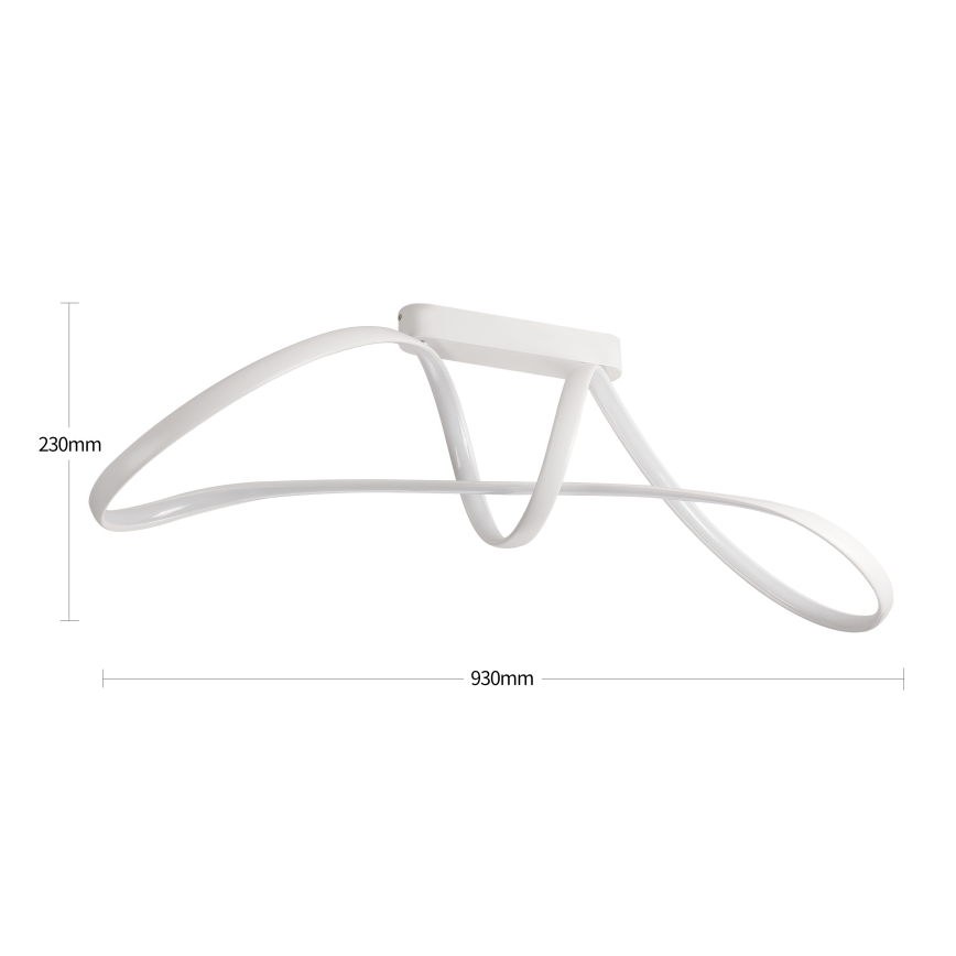 Brilagi - Lustre de teto LED dimerizável TWISTER LED/60W/230V 3000-6000K branco + controlo remoto