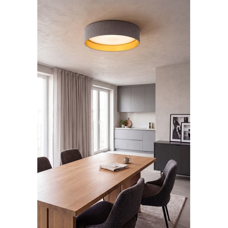 Brilagi - Candeeiro de teto LED VELVET SIMPLE LED/36W/230V 3000K Ø 55 cm cinzento/dourado