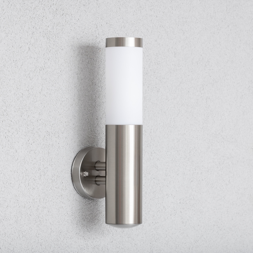 BRILAGI - Aplique de parede exterior LED regulável ELIA 1xE27/6W/230V 2700-6500K IP44 Wi-Fi cromado fosco