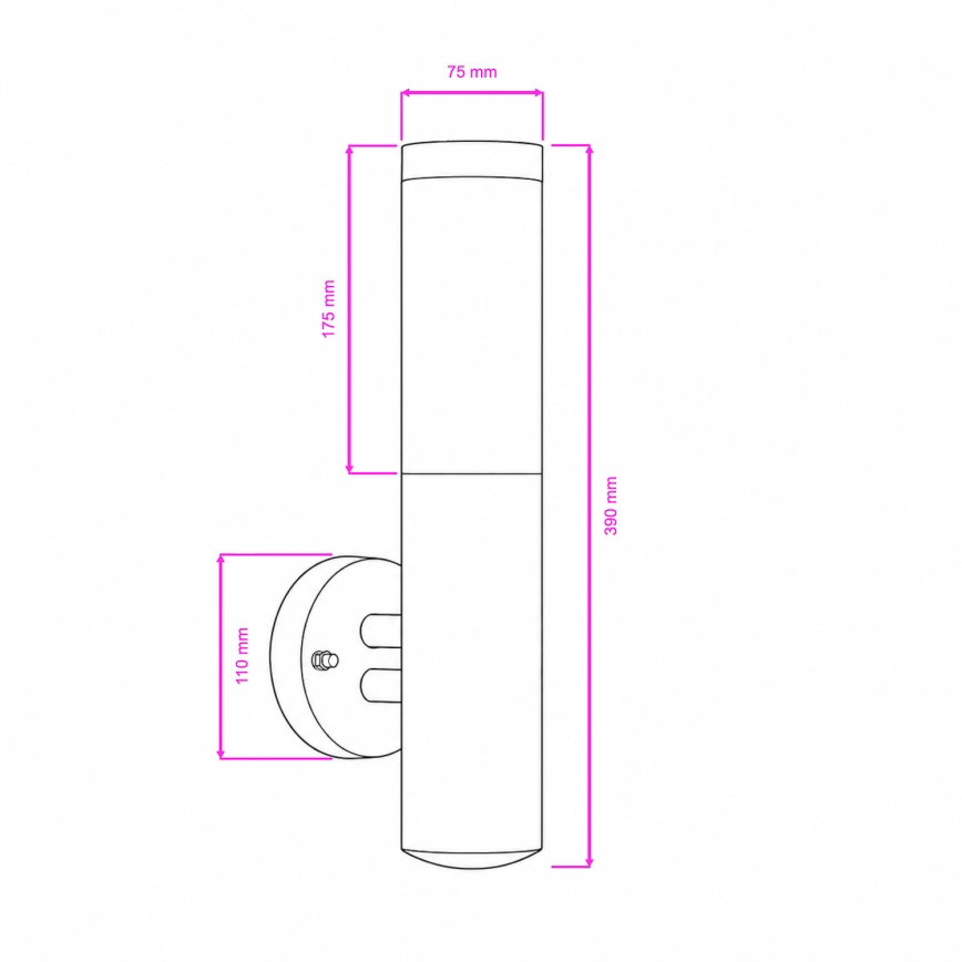 BRILAGI - Aplique de parede exterior LED regulável ELIA 1xE27/6W/230V 2700-6500K IP44 Wi-Fi cromado fosco