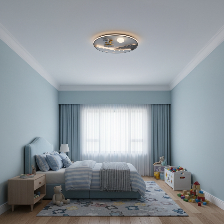 Brilagi - Candeeiro de tecto infantil LED regulável ASTRO LED/68W/230V 3000-6000K Ø 49 cm + controlo remoto