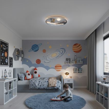 Brilagi - Candeeiro de tecto infantil LED regulável ASTRO LED/68W/230V 3000-6000K Ø 49 cm + controlo remoto