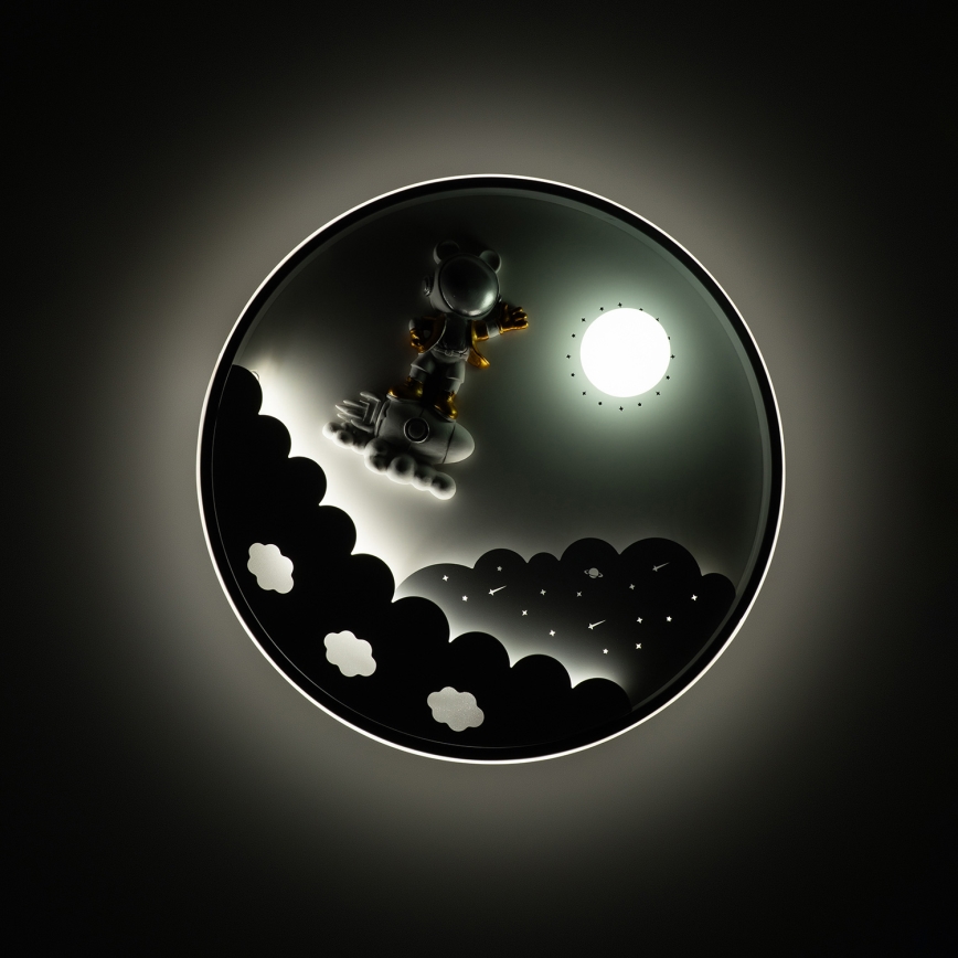 Brilagi - Candeeiro de tecto infantil LED regulável ASTRO LED/68W/230V 3000-6000K Ø 49 cm + controlo remoto