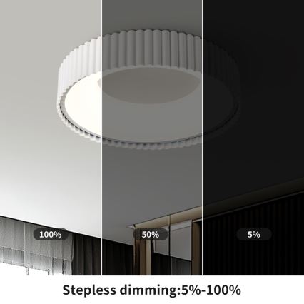 BRILAGI - LED regulável, luminária de teto FALCON MODERN LED/30W/230V 3000-6000K Ø 40 cm branca + controlo remoto