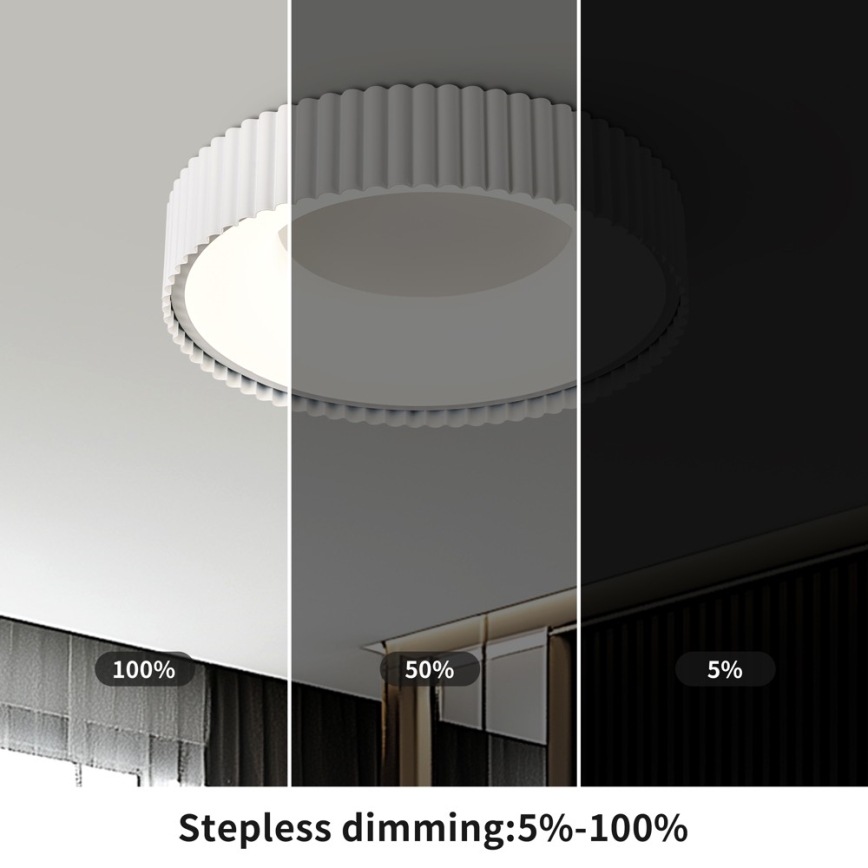 BRILAGI - LED regulável, luminária de teto FALCON MODERN LED/30W/230V 3000-6000K Ø 40 cm branca + controlo remoto