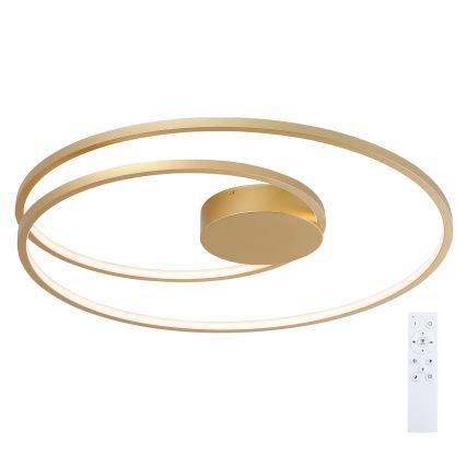 Brilagi - Candeeiro de teto LED dimerizável TWISTER LED/105W/230V 3000–6000K Ø 100 cm dourado + controlo remoto