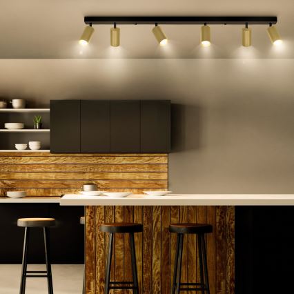 Brilagi - Spot LED RGBW dimável SELE GOLDEN 6xGU10/6,5W/230V 2700-6500K preto/dourado