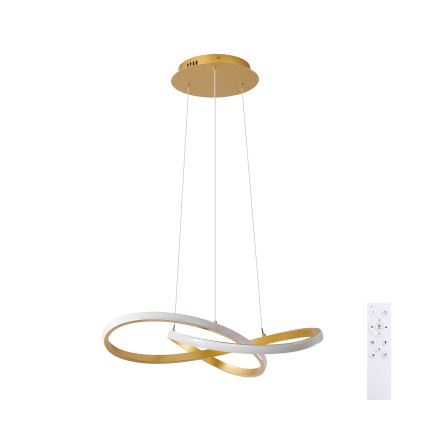 Brilagi - Lustre LED dimerizável suspenso por cabo INFINITY LED/55W/230V 3000-6000K 50x50 cm dourado + controlo remoto