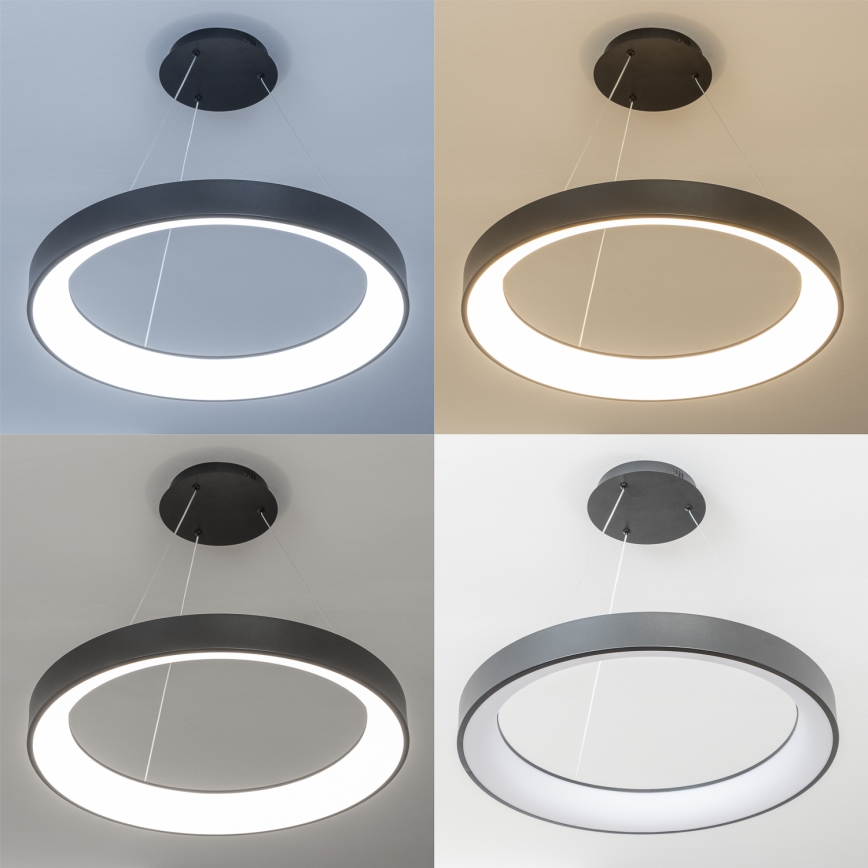 Brilagi - Lustre LED dimerizável suspenso por cabo FALCON II LED/99W/230V 3000-6500K diâmetro 60 cm preto + controlo remoto