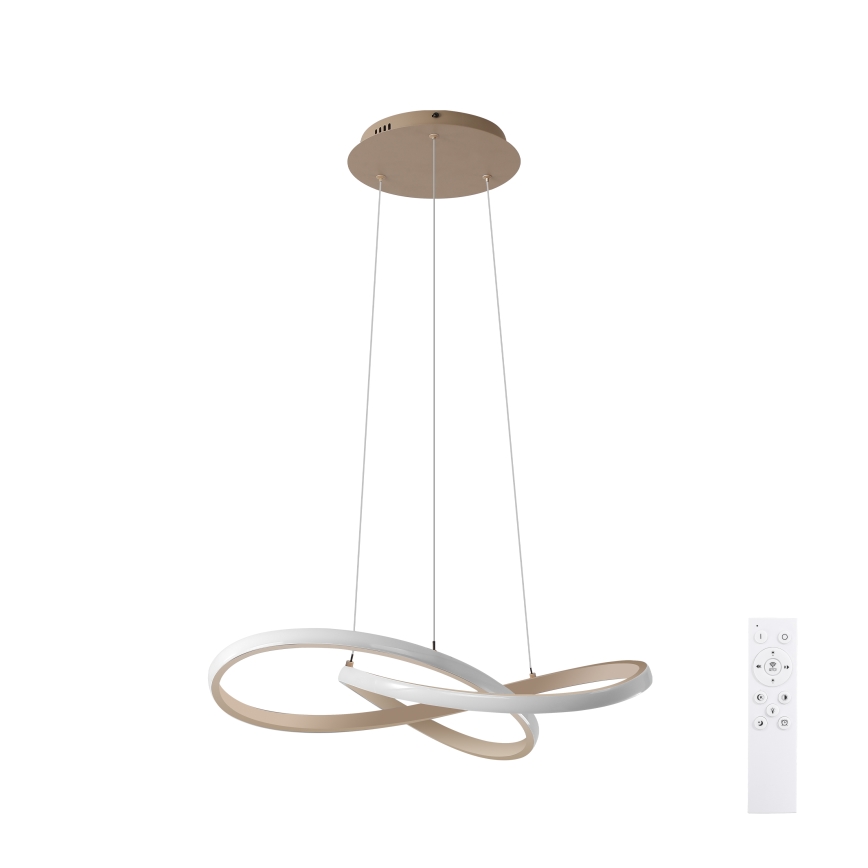 Brilagi - Lustre LED dimerizável suspenso por cabo INFINITY LED/55W/230V 3000-6000K 50x50 cm bege + comando remoto