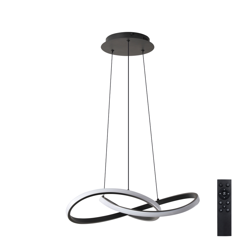 Brilagi - Lustre LED dimmerizável em cabo INFINITY LED/55W/230V 3000-6000K 50x50 cm preto + comando remoto