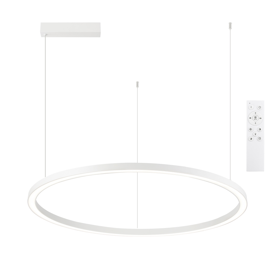 Brilagi - Lustre suspenso dimerizável PORTOFINO LED/60W/230V 3000-6000K Ø 80 cm branco + controlo remoto