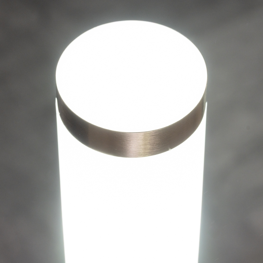 BRILAGI - Candeeiro LED exterior regulável com tomada ELIA 1xE27/6W/230V 2700-6500K IP44 Wi-Fi 50 cm cromo fosco