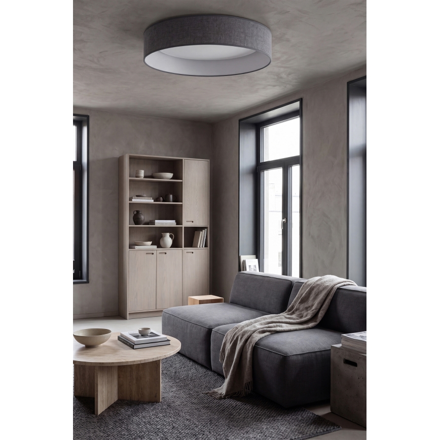 Brilagi - Plafon LED regulável VELVET SMARTIX STARS LED/36W/230V 3000-6000K Ø 55 cm cinzento Wi-Fi Tuya Beacon + comando remoto