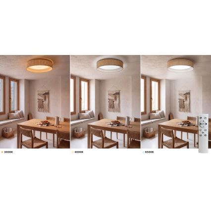 Brilagi - Luminária de teto LED regulável VELVET SMART VARI LED/36W/230V 3000–6500K Ø55 cm bege + controlo remoto