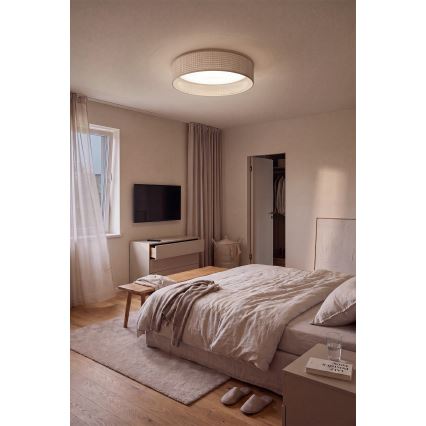 Brilagi - Candeeiro de tecto dimerizável VELVET SMART VARI LED/36W/230V 3000-6500K Ø 55 cm bege + comando remoto