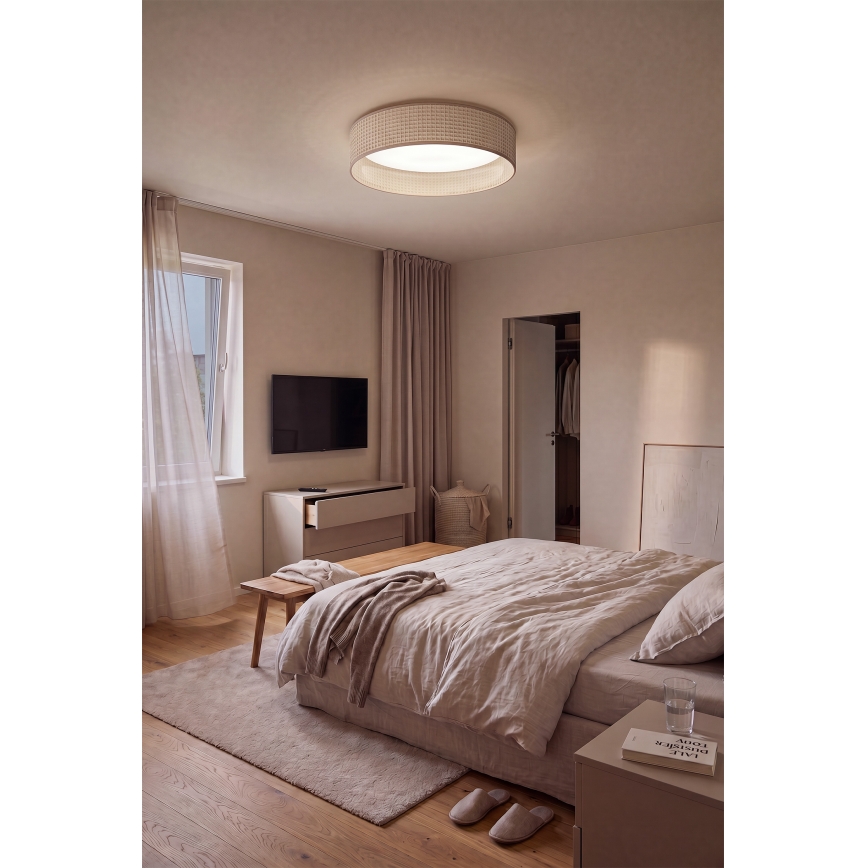 Brilagi - Candeeiro de tecto dimerizável VELVET SMART VARI LED/36W/230V 3000-6500K Ø 55 cm bege + comando remoto