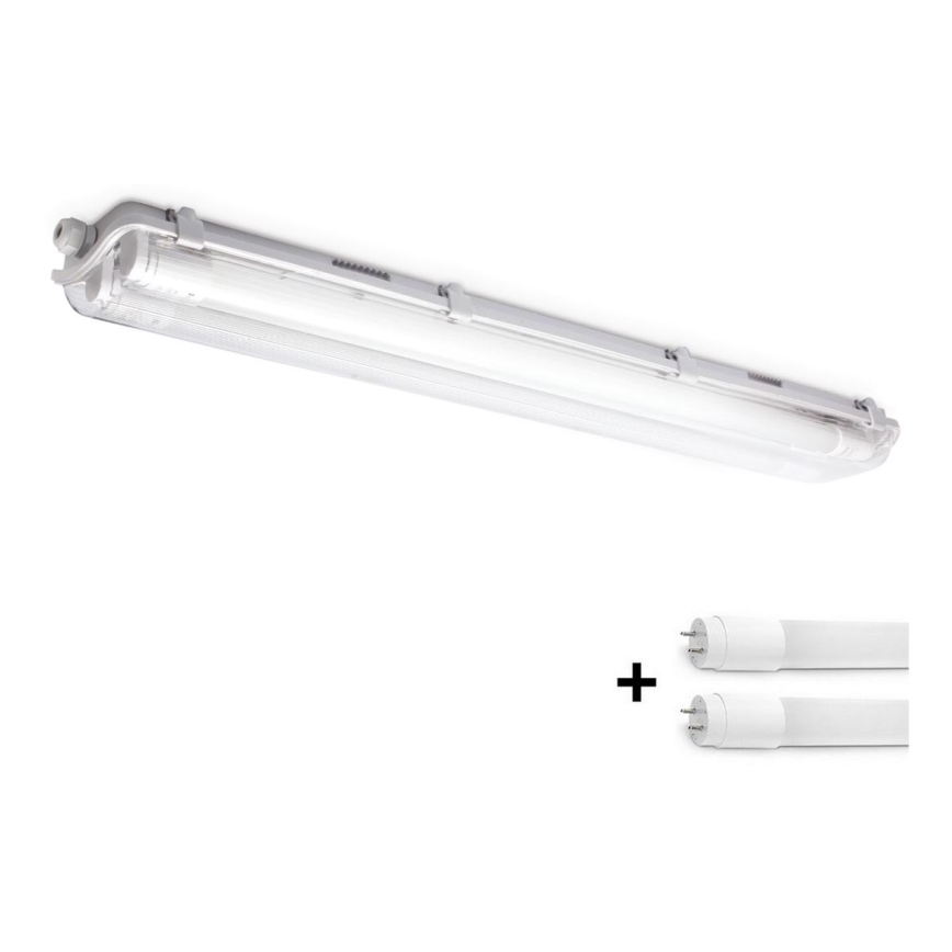 Brilagi - LED resistente fluorescente iluminação OPTIMA T8 2xG13/9W/230V 4000K IP65 67,5 cm