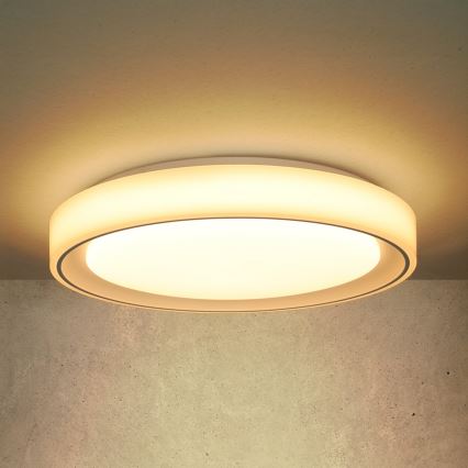 Brilagi - Luminária de tecto LED RGB regulável FLOCO LED/30W/230V Ø 39,5 cm 3000–6500K Wi‑Fi Tuya + LED/6W + comando remoto