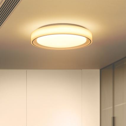 Brilagi - Luminária de tecto LED RGB regulável FLOCO LED/30W/230V Ø 39,5 cm 3000–6500K Wi‑Fi Tuya + LED/6W + comando remoto