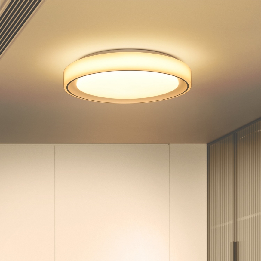 Brilagi - Luminária de tecto LED RGB regulável FLOCO LED/30W/230V Ø 39,5 cm 3000–6500K Wi‑Fi Tuya + LED/6W + comando remoto