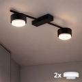 Brilagi - LED RGB+CCT Luminária spot regulável MONO 2xGX53/14W/230V 2700-6500K Wi-Fi Tuya preta