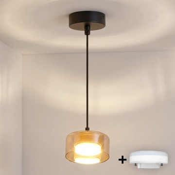 Brilagi - LED RGB+CCT Lustre pendente regulável em cabo AURA LUX 1xGX53/14W/230V 2700-6500K Wi-Fi Tuya preto/dourado