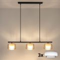 Brilagi - LED RGB+CCT Lustre suspenso dimerizável AURA LUX 3xGX53/14W/230V 2700-6500K Wi-Fi Tuya preto/dourado