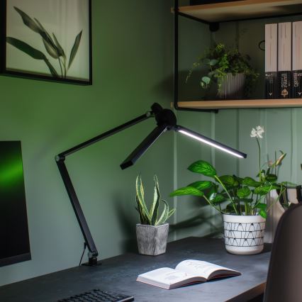 Brilagi - Candeeiro de mesa tátil e dimerizável LED RGBTW com clipe VARIO LED/18W/230V 3000-6500K CRI 96 preto