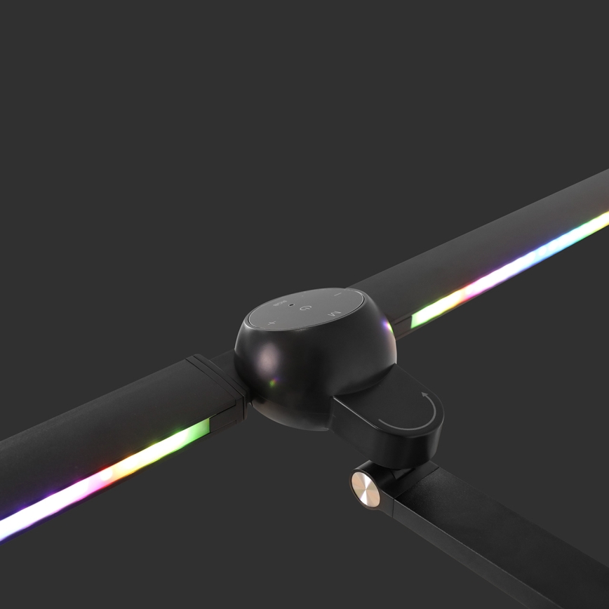 Brilagi - Candeeiro de mesa tátil e dimerizável LED RGBTW com clipe VARIO LED/18W/230V 3000-6500K CRI 96 preto