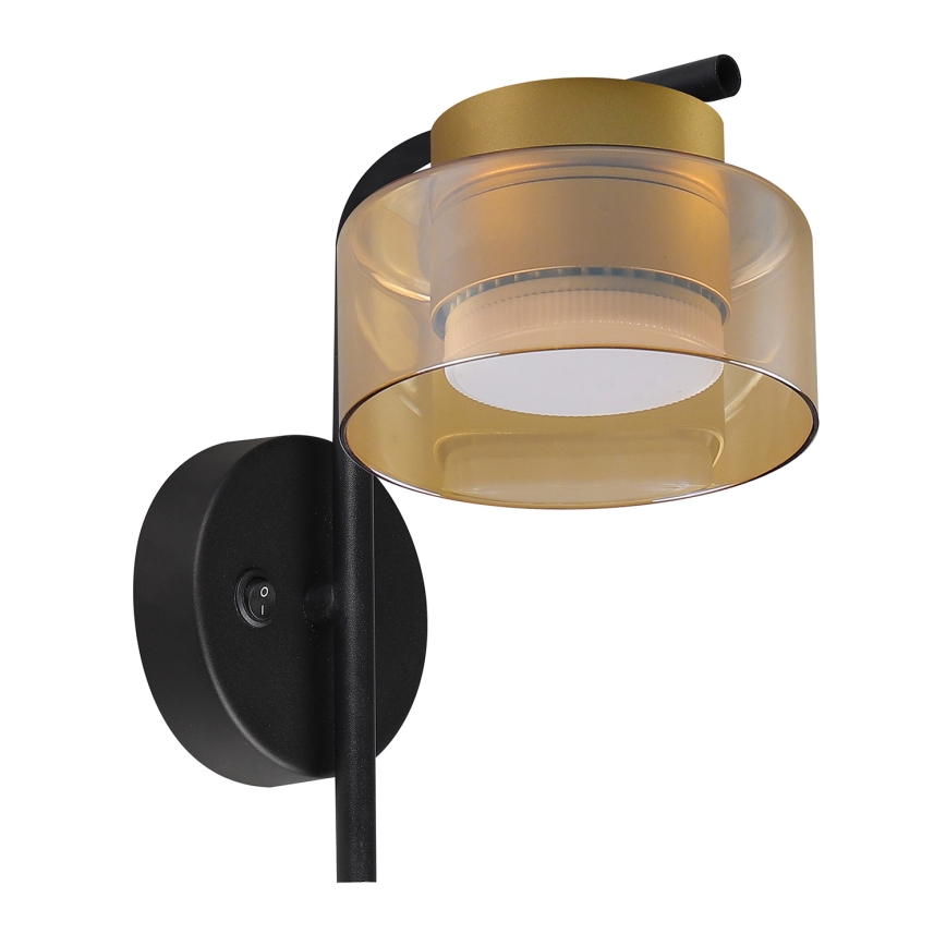 Brilagi - Aplique de parede dimável LED RGB+CCT AURA LUX 1xGX53/14W/230V 2700-6500K Wi-Fi Tuya preto/dourado