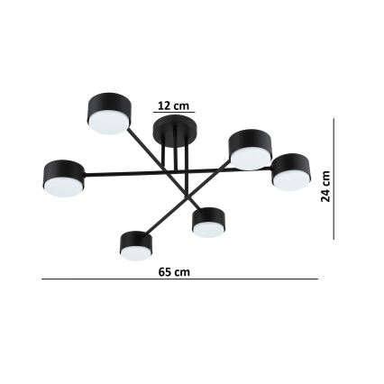 BRILAGI - Lustre de teto LED RGB+CCT dimerizável MONO 6xGX53/14W/230V 2700-6500K Wi-Fi Tuya preto