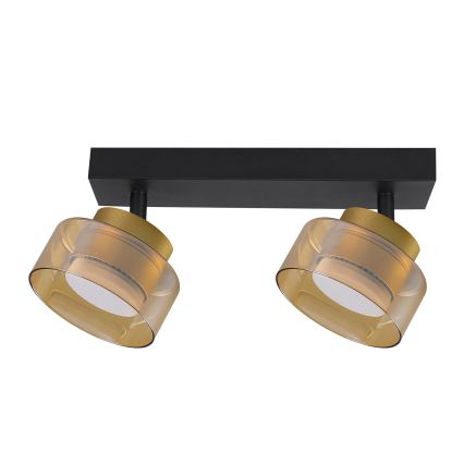 BRILAGI - Spot LED RGB+CCT regulável AURA LUX 2xGX53/14W/230V 2700-6500K Wi-Fi Tuya preto/dourado