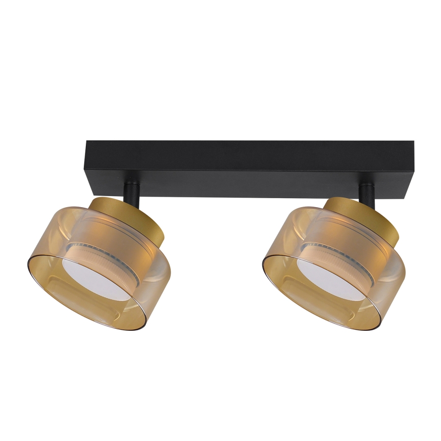 BRILAGI - Spot LED RGB+CCT regulável AURA LUX 2xGX53/14W/230V 2700-6500K Wi-Fi Tuya preto/dourado