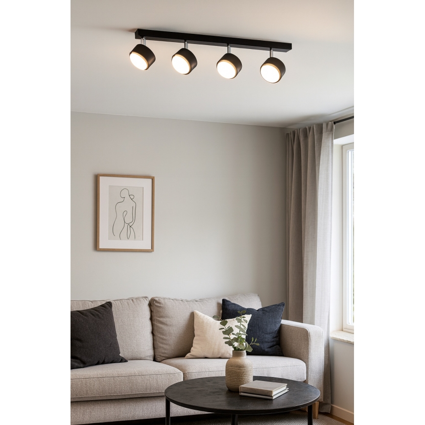 Brilagi - LED RGB+CCT Spot embutido dimerizável MONO 4xGX53/14W/230V 2700-6500K Wi-Fi Tuya preto